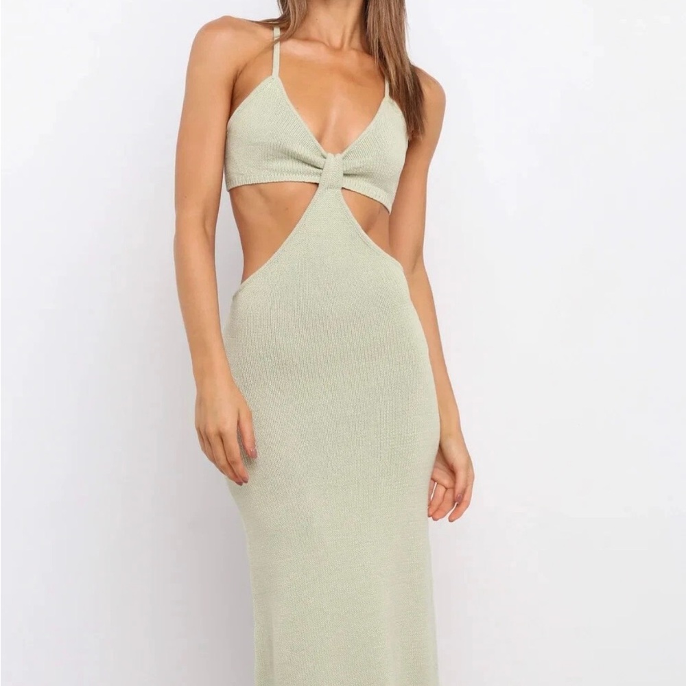Petal and Pup Hailey Tie Back Cut Out Waist Knit Dress - Picture 5 of 12